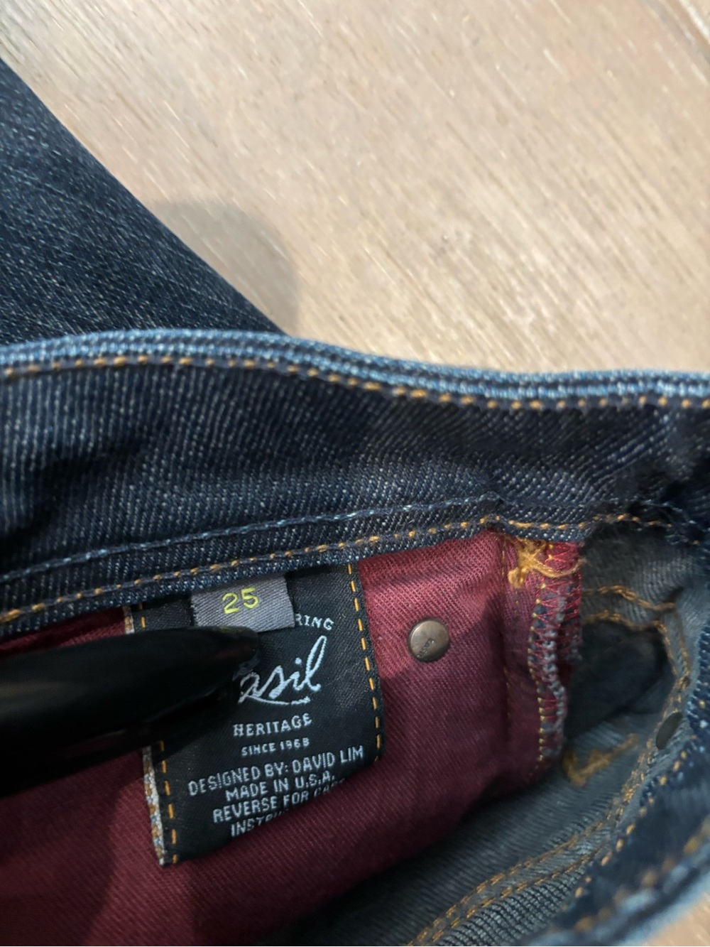 Y2K Vintage Kasil Custom Tailoring Low Rise Jeans Dark Wash - Picture 5 of 5